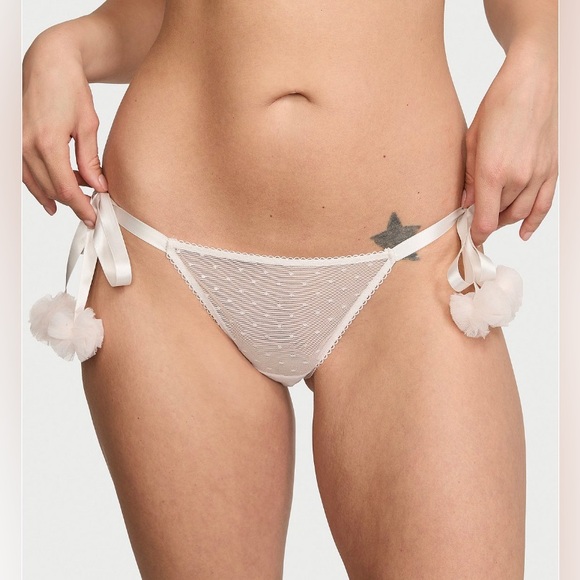 Victoria's Secret White Lace Tie-Side Panties - Picture 1 of 5